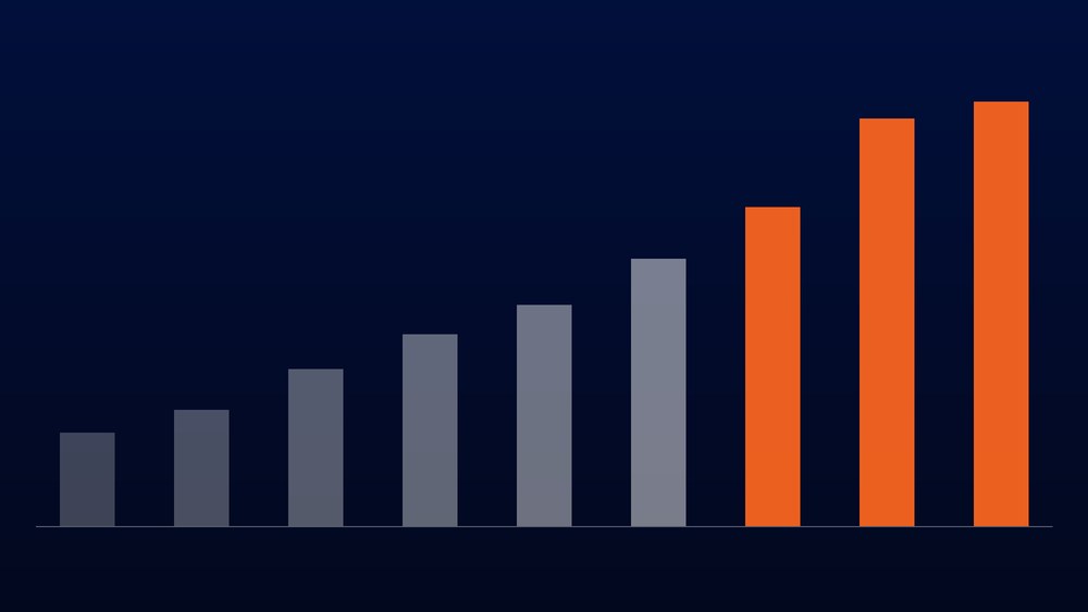 Cover art: a rising series of bars